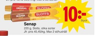 Matöppet Senap erbjuda