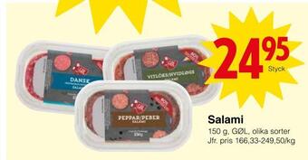 Matöppet Salami erbjuda