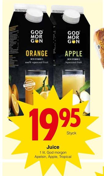 Matöppet Juice erbjuda