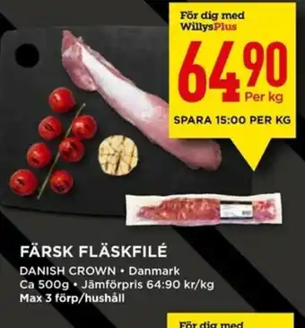 Färsk Fläskfilé 500g