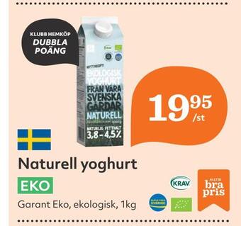 Hemköp Naturell yoghurt erbjuda