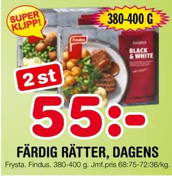 Nya Pulsen Färdig rätter, dagens erbjuda