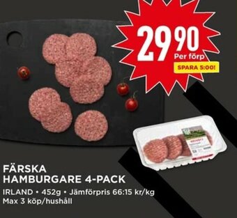 Willys Färska Hamburgare 4-Pack erbjuda