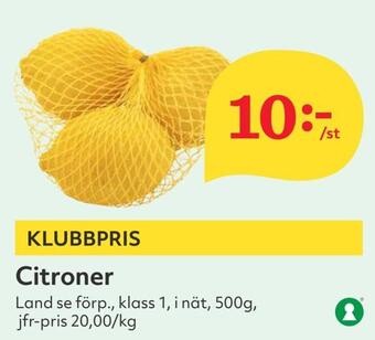 Hemköp Citroner erbjuda
