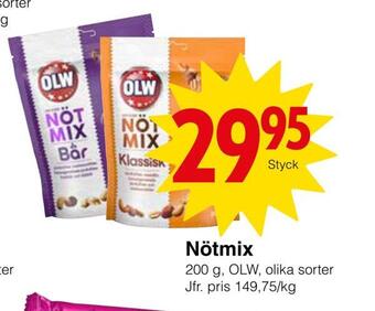 Matöppet Nötmix erbjuda
