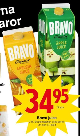 Matöppet Bravo juice erbjuda