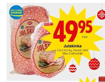 Matöppet Julskinka erbjuda
