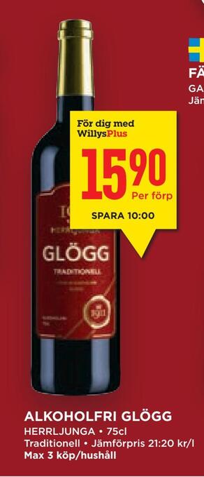 Willys Hemma Alkoholfri glögg erbjuda