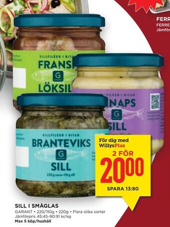 Willys Hemma Sill i småglas erbjuda