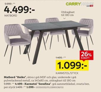 XXXLutz Matbord "heiko" erbjuda