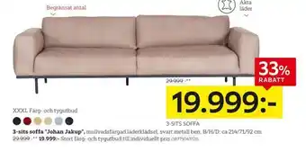 XXXLutz 3-sits soffa "johan jakup" erbjuda