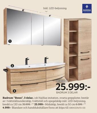 XXXLutz Badrum "bonn", 3 delar erbjuda