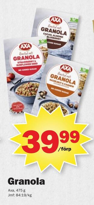 Pekås Granola erbjuda