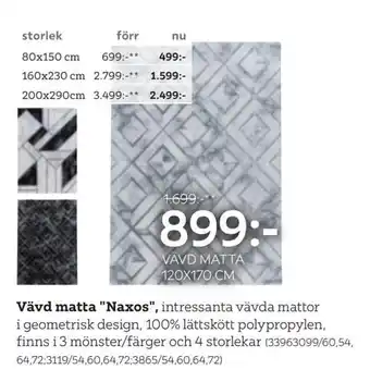 XXXLutz Vävd matta "naxos" erbjuda
