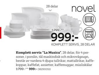 XXXLutz Komplett servis "la musica" erbjuda