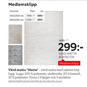 XXXLutz Vävd matta "gloria" erbjuda