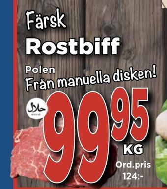 Supergrossen Rostbiff erbjuda
