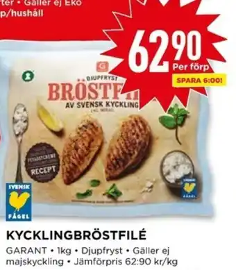 Willys Kycklingbröstfilé 1kg erbjuda