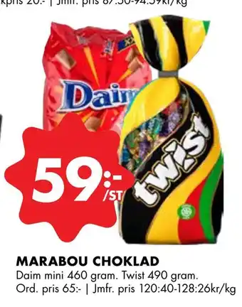 ÖoB Marabou choklad erbjuda