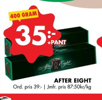 ÖoB After eight erbjuda