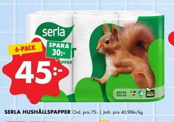ÖoB Serla hushållspapper erbjuda