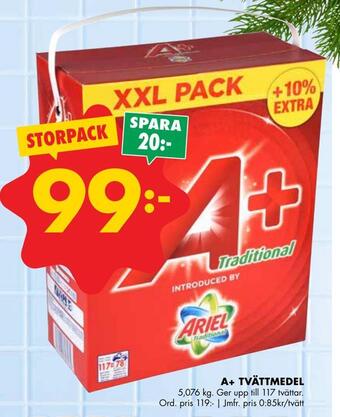 ÖoB A+ tvättmedel erbjuda