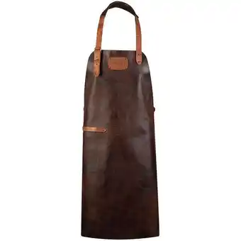 Förkläde i läder rustic brun