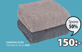 JYSK Sandfiol Pläd 130x180cm erbjuda
