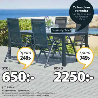 JYSK Jutlandia Maderup Bord erbjuda
