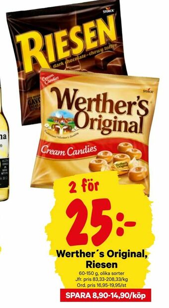City Gross Werther's Original, Riesen erbjuda