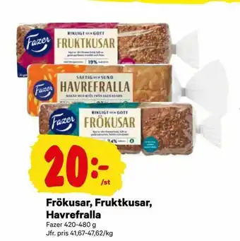 City Gross Frökusar, Fruktkusar, Havrefralla erbjuda