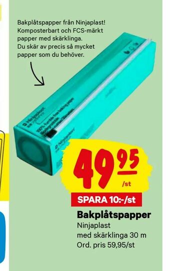 City Gross Bakplåtspapper erbjuda