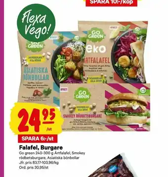 Falafel, Burgare