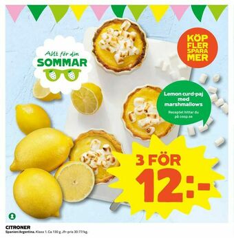 Coop Extra Citroner erbjuda