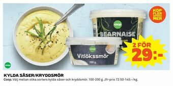 Coop Daglivs Kylda såser/kryddsmör erbjuda