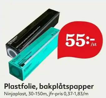 Plastfolie, bakplåtspapper