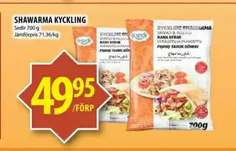 Matvärlden Tensta Shawarma kyckling erbjuda