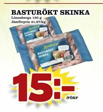 Matvärlden Tensta Basturökt skinka erbjuda