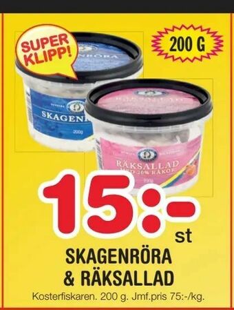 Nya Pulsen Skagenröra & räksallad erbjuda