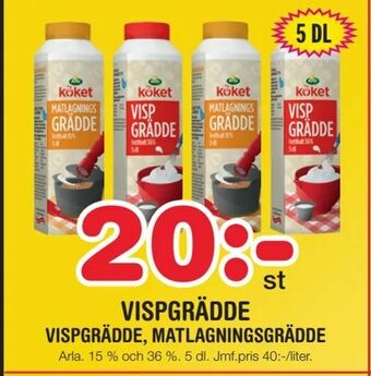 Nya Pulsen Vispgrädde erbjuda