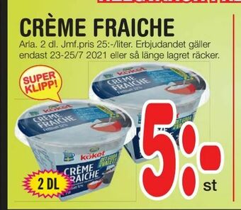 Nya Pulsen Crème fraiche erbjuda