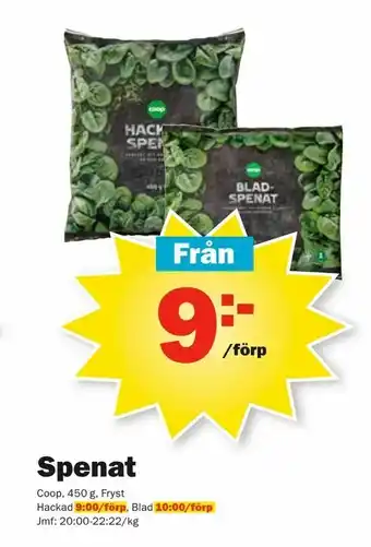Pekås Spenat erbjuda