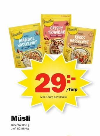 Pekås Müsli erbjuda