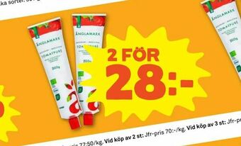 Stora Coop Ekologisk tomatpuré erbjuda