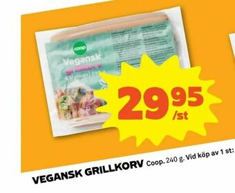 Stora Coop Vegansk grillkorv erbjuda