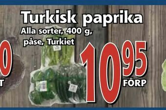 Supergrossen Turkisk paprika erbjuda