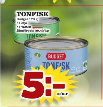 Supergrossen Tonfisk erbjuda