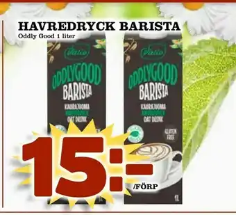 Supergrossen Havredryck barista erbjuda