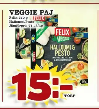 Supergrossen Veggie paj erbjuda