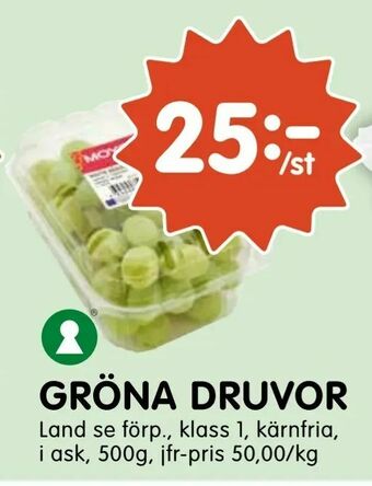 Tempo Gröna druvor erbjuda